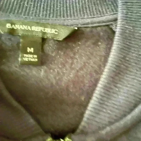 BANANA REPUBLIC - Jeweled Bomber Jacket. Navy with Fleece Lining. Medium - Picture 10 of 11